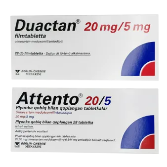 Аттенто :: Дуактан (название в Европе) таблетки 20 / 5 мг №28